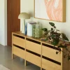 Buffet en bois de chêne marron 150x40xh65cm Forma - Hübsch
