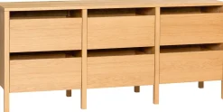 Buffet en bois de chêne marron 150x40xh65cm Forma - Hübsch