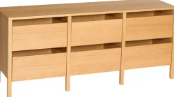 Buffet en bois de chêne marron 150x40xh65cm Forma - Hübsch