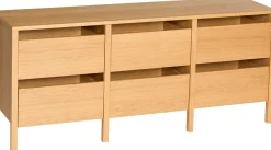 Buffet en bois de chêne marron 150x40xh65cm Forma - Hübsch