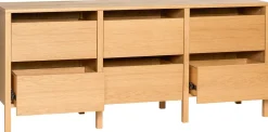 Buffet en bois de chêne marron 150x40xh65cm Forma - Hübsch