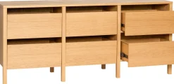 Buffet en bois de chêne marron 150x40xh65cm Forma - Hübsch