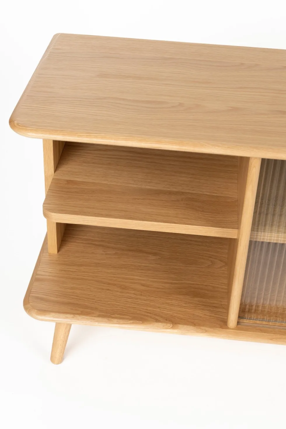 Buffet en bois de chêne naturel 40x180x55cm Rise - Zuiver
