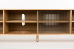 Buffet en bois de chêne naturel 40x180x55cm Rise - Zuiver