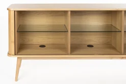 Buffet en bois de frêne naturel 180x40x75cm Barbier - Zuiver
