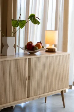 Buffet en bois de frêne naturel 180x40x75cm Barbier - Zuiver