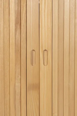 Buffet en bois de frêne naturel 180x40x75cm Barbier - Zuiver