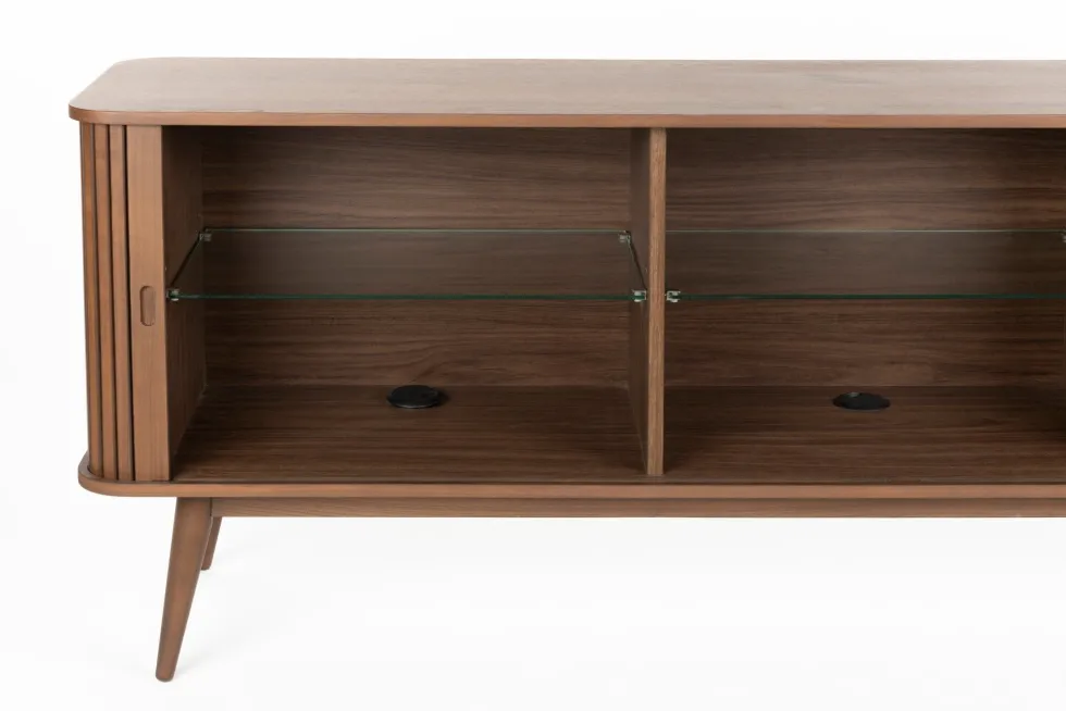 Buffet en bois de noyer 180x40x75cm Barbier - Zuiver