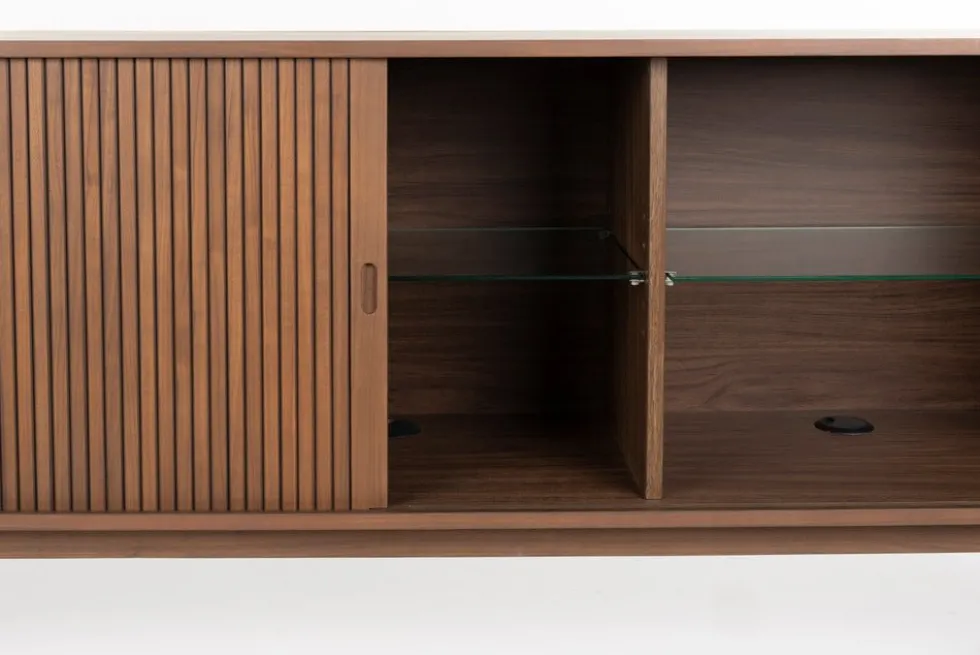 Buffet en bois de noyer 180x40x75cm Barbier - Zuiver