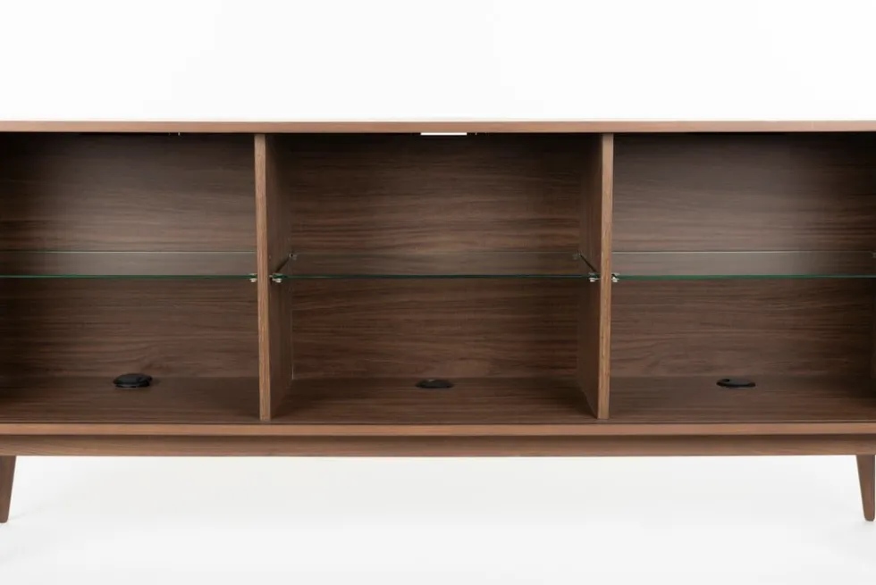 Buffet en bois de noyer 180x40x75cm Barbier - Zuiver