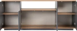 Buffet en bois gris et beige 180x44,5x75cm Arista - Home Design