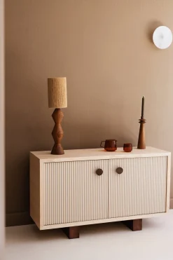 Buffet en bois massif d'hévéa et frêne naturel 120x40x70cm Heju x Nobodinoz - Nobodinoz