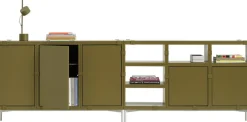 Buffet en bois mdf marron vert 262x85cm Stacked Configuration 2 - Muuto