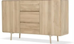 Buffet en chêne blanchi huilé Fawn - Gazzda