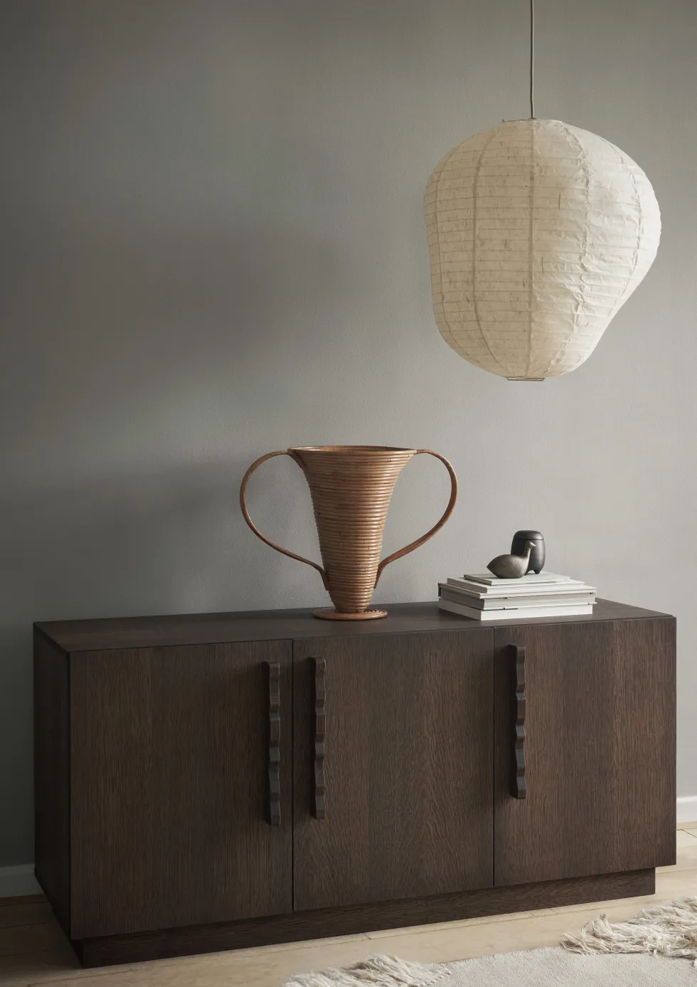 Buffet en chêne marron foncé 146 x 50 cm Unda - Ferm Living