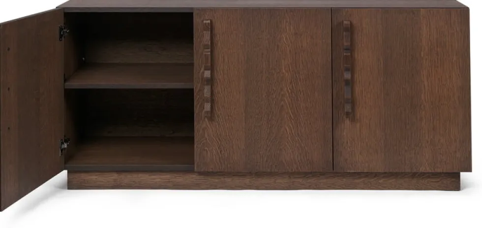 Buffet en chêne marron foncé 146 x 50 cm Unda - Ferm Living
