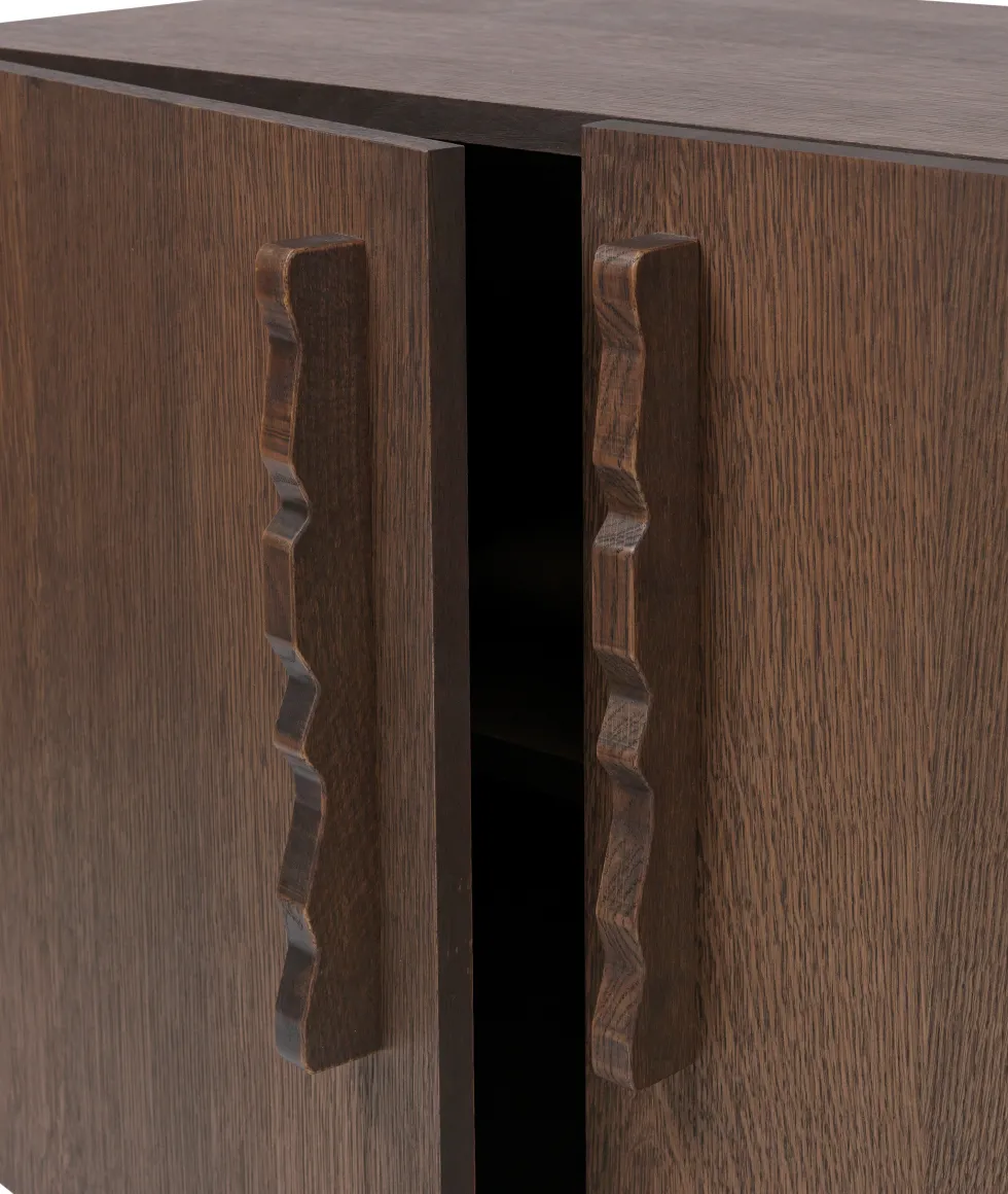 Buffet en chêne marron foncé 146 x 50 cm Unda - Ferm Living