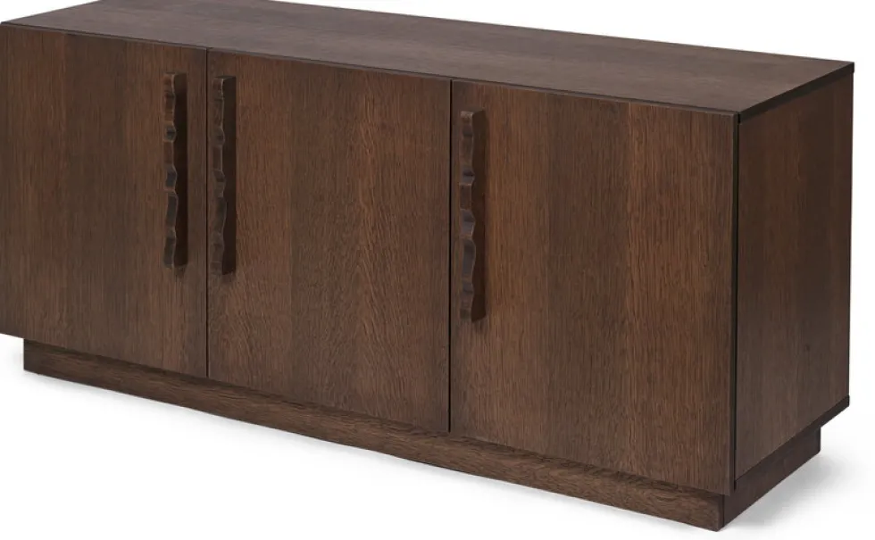 Buffet en chêne marron foncé 146 x 50 cm Unda - Ferm Living