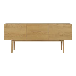 Buffet en chêne massif avec 2 portes et 2 tiroir 160x40x72cm Hight - Zuiver