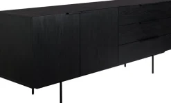Buffet en chêne noir 180cm Travis - Zuiver