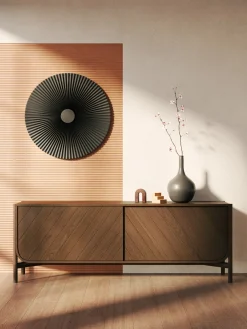 Buffet en chêne teinté 185 x 45 x 65 cm Marius - Hartô