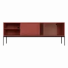 Buffet en mdf et acier terracotta Met Media - noo.ma
