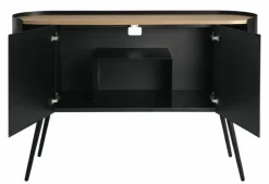 Buffet en métal noir et plateau chêne Armand - Resistub