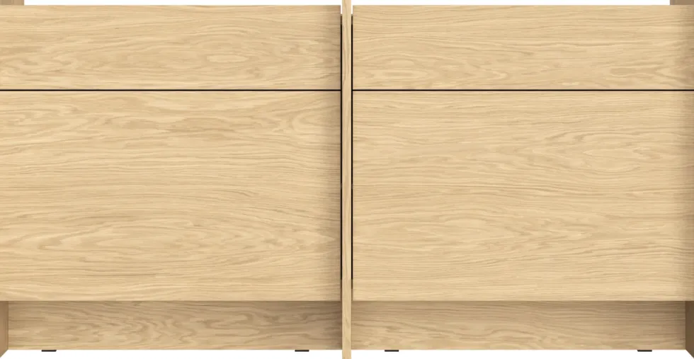 Buffet en placage chêne 146x51x76cm Hido - noo.ma