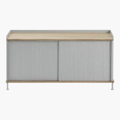 Buffet gris et chêne 124 cm Enfold - Muuto