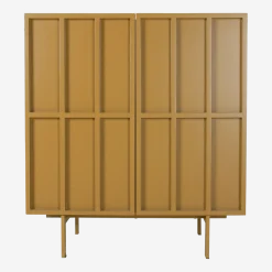 Buffet haut en bois mdf et métal orange gingembre 80 x 40 x 89 cm - Hkliving