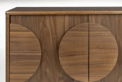 Buffet 2 portes en bois de noyer 40x82x58cm Groove - Zuiver