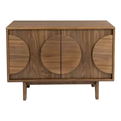Buffet 2 portes en bois de noyer 40x82x58cm Groove - Zuiver