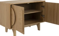 Buffet 2 portes en chêne naturel 82cm Groove - Zuiver
