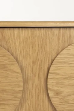 Buffet 2 portes en chêne naturel 82cm Groove - Zuiver