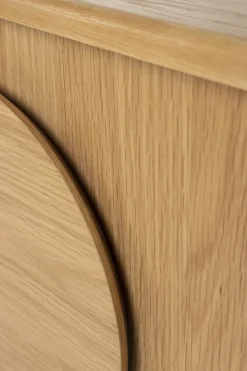 Buffet 2 portes en chêne naturel 82cm Groove - Zuiver