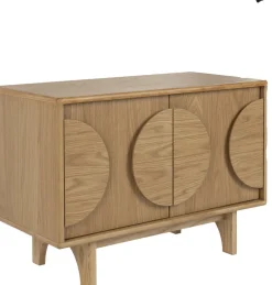 Buffet 2 portes en chêne naturel 82cm Groove - Zuiver