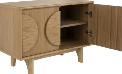Buffet 2 portes en chêne naturel 82cm Groove - Zuiver