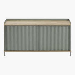 Buffet vert gris et chêne 124 cm Enfold - Muuto