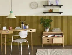 Bureau avec 2 compartiments en chêne naturel - Hübsch