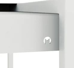 Bureau en acier blanc 60x100x79cm Donna - Metallbude