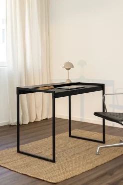 Bureau en acier noir 60x100x79cm Donna - Metallbude
