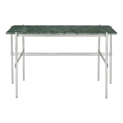 Bureau en acier poli et marbre vert TS - Gubi