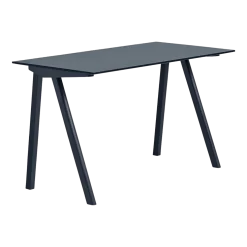 Bureau en bois de chêne laqué bleu foncé et linoléum bleu fumé 130x65x74cm CPH 90 2.0 - Hay