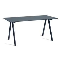Bureau en bois de chêne laqué bleu foncé et linoléum bleu fumé 160x80x74cm CPH 10 2.0 - Hay