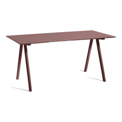 Bureau en bois de chêne laqué et linoléum bordeaux 160x80x74cm CPH 10 2.0 - Hay