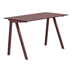 Bureau en bois de chêne laqué et linoléum bordeaux 130x65x74cm CPH 90 2.0 - Hay