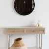 Bureau en bois et métal beige 40x120x76cm Sora - The Cool Republic