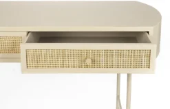 Bureau en bois et métal beige 40x120x76cm Sora - The Cool Republic