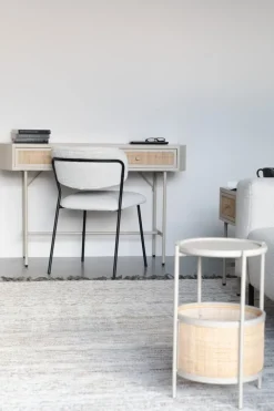 Bureau en bois et métal beige 40x120x76cm Sora - The Cool Republic