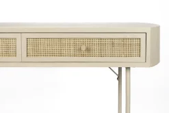 Bureau en bois et métal beige 40x120x76cm Sora - The Cool Republic